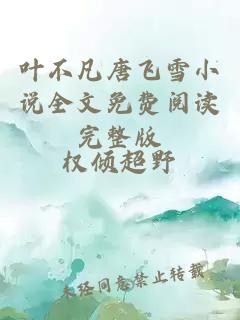 叶不凡唐飞雪小说全文免费阅读完整版